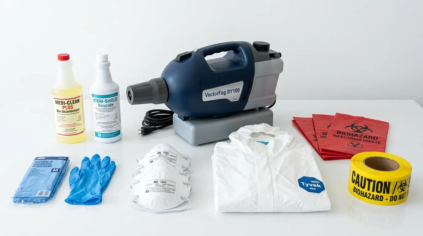 Professional biohazard remediation crew working in Pompton Lakes